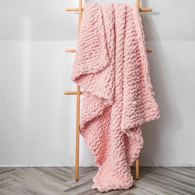 Chăn đan len dày thủ công, chăn sofa chenille đan que, 80 x 100 cm, 130 x 160 cm
