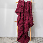 Chăn đan len dày thủ công, chăn sofa chenille đan que, 80 x 100 cm, 130 x 160 cm