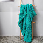 Chăn đan len dày thủ công, chăn sofa chenille đan que, 80 x 100 cm, 130 x 160 cm