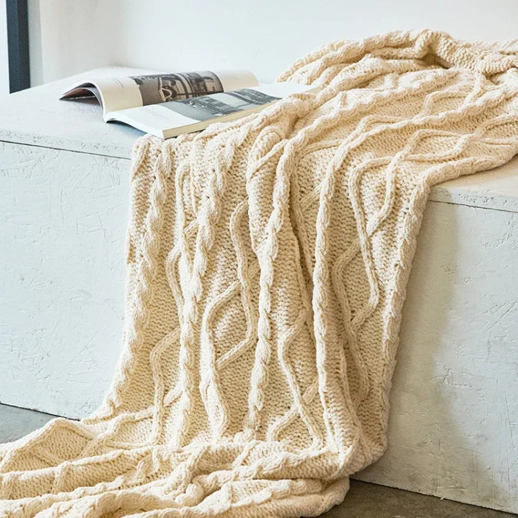 Chăn thư giãn đan chenille trang trí mềm mại trong nhà, chăn sofa, chăn điều hòa, chăn xe hơi, 130x180cm