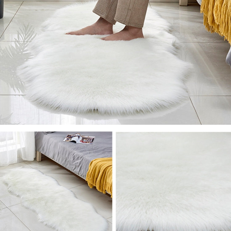 Thảm Sofa Da Lông Cừu Giả Thảm Sàn Đệm Lông Cừu Thảm Cửa Sổ Bay, 60x180cm