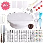 Bộ bàn xoay trang trí bánh 205 trong 1, dụng cụ làm bánh, 205 cái/bộ