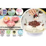 Bộ bàn xoay trang trí bánh 205 trong 1, dụng cụ làm bánh, 205 cái/bộ