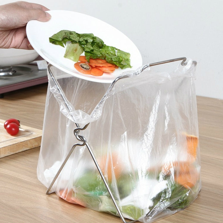 Giá đựng gấp gọn nhà bếp bằng thép không gỉ, giá đựng túi nhựa, khăn, thùng rác, giá đựng thùng rác