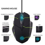 Chuột có dây chơi game định nghĩa macro phát sáng im lặng Inphic PW1, chiều dài cáp: 1,5m, Phiên bản kinh doanh đen im lặng, Phiên bản chơi game đen im lặng, Phiên bản chơi game xám titan im lặng
