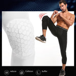 Quần thể thao chống va đập đàn hồi cao Lycra tổ ong cho nam, quần thể dục bóng rổ dài bảy phần, S, M, L, XL, XXL, XXXL