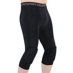 Quần thể thao chống va đập đàn hồi cao Lycra tổ ong cho nam, quần thể dục bóng rổ dài bảy phần, S, M, L, XL, XXL, XXXL