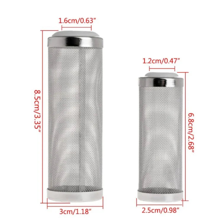 Nắp bảo vệ đầu vào nước bằng thép không gỉ cho bể cá, bộ lọc bể cá, Kích thước: Trắng 12mm, Trắng 12mm, Trắng 16mm, Đen 12mm, Đen 16mm
