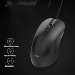 Chuột có dây chơi game định nghĩa macro văn phòng kinh doanh im lặng Inphic PB1, chiều dài cáp: 1,5m, Đèn thở cổ điển phía sau, Đèn thở trắng mờ