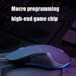 Chuột có dây chơi game định nghĩa macro văn phòng kinh doanh im lặng Inphic PB1, chiều dài cáp: 1,5m, Đèn thở cổ điển phía sau, Đèn thở trắng mờ