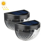 2 chiếc đèn tường năng lượng mặt trời LED ngoài trời hình bán nguyệt cho hàng rào vườn bãi cỏ