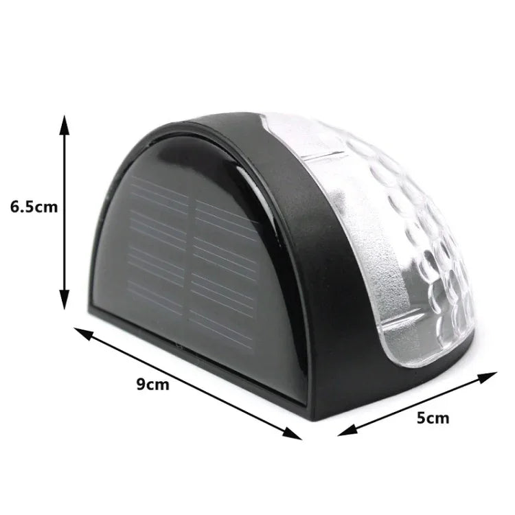 2 chiếc đèn tường năng lượng mặt trời LED ngoài trời hình bán nguyệt cho hàng rào vườn bãi cỏ