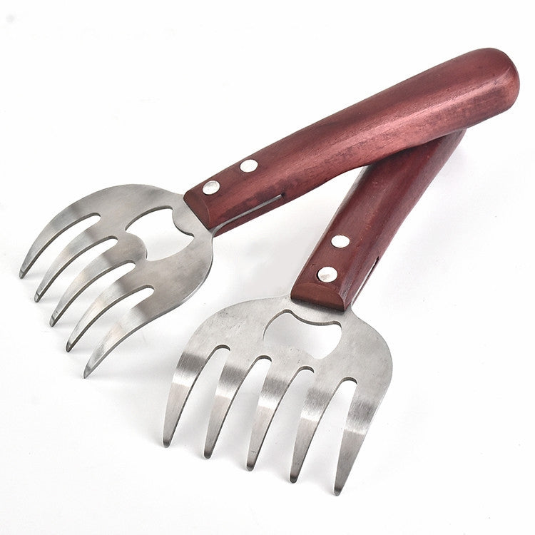 Bộ 2 dụng cụ chia thịt hình móng gấu, dụng cụ xé thịt đa năng cho nướng BBQ, màu cơ bản, đỏ