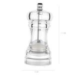 Máy xay tiêu trong suốt bằng acrylic, thủ công, lõi gốm, lọ gia vị đa năng, 4 inch, 5 inch, 6 inch