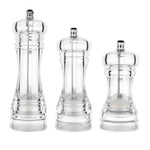 Máy xay tiêu trong suốt bằng acrylic, thủ công, lõi gốm, lọ gia vị đa năng, 4 inch, 5 inch, 6 inch