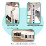Đàn Piano Điện Tử Gập Gọn 88 Phím Wersi Cho Người Mới Tập Luyện, Phích Cắm CN, USB Màu Trắng, USB Màu Đen
