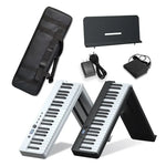 Đàn Piano Điện Tử Gập Gọn 88 Phím Wersi Cho Người Mới Tập Luyện, Phích Cắm CN, USB Màu Trắng, USB Màu Đen