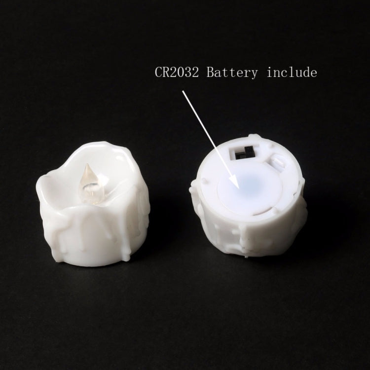 12 cái/hộp Nến LED điện tử mô phỏng sáp trà nước mắt Nến điện tử trang trí đám cưới