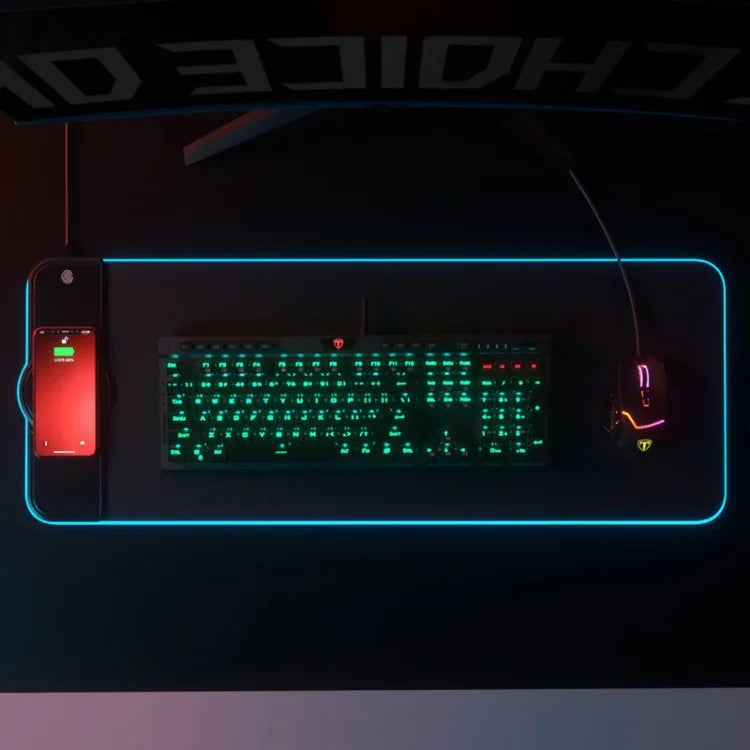 Bàn di chuột sạc không dây RGB01 10W, bàn di chuột phát sáng RGB, kích thước: 800 x 300 x 4mm