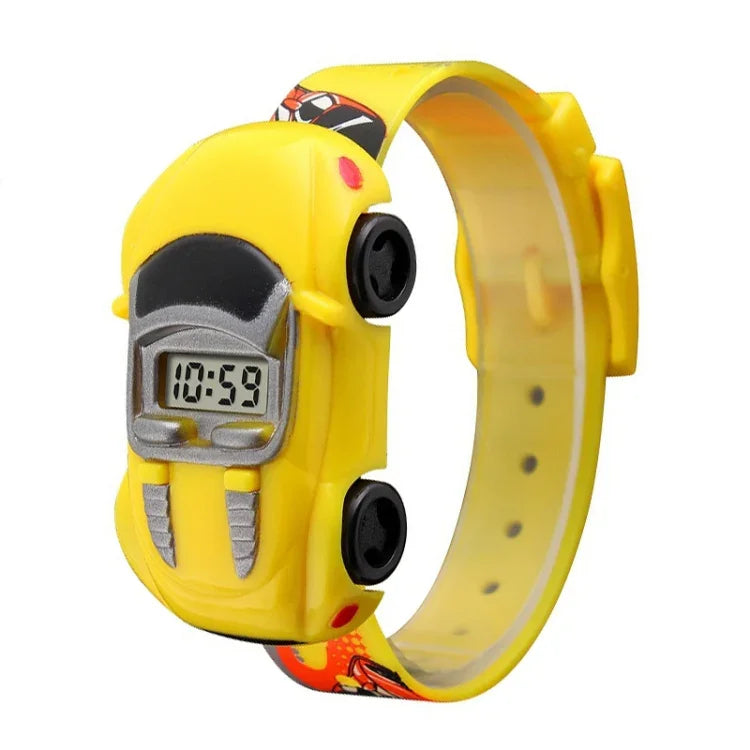 Đồng hồ kỹ thuật số trẻ em hình xe hoạt hình dễ thương SKMEI 1241, vàng, đỏ, xanh dương, đen, xanh nhạt