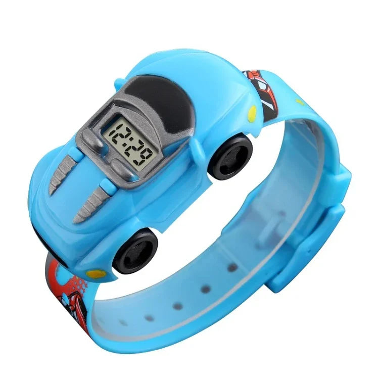 Đồng hồ kỹ thuật số trẻ em hình xe hoạt hình dễ thương SKMEI 1241, vàng, đỏ, xanh dương, đen, xanh nhạt