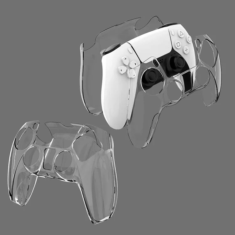 Ốp Vỏ Bảo Vệ Tay Cầm Điều Khiển Game PS5 KJH PS5-002 Trong Suốt Không Dây, Ốp Cứng Bảo Vệ PC Trong Suốt Cho PS5