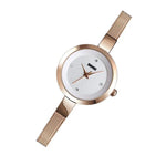 Đồng hồ nữ công sở SKMEI 1390 dây thép nhẹ, đồng hồ quartz, màu vàng hồng, vàng, bạc