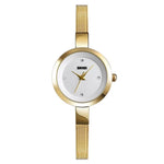 Đồng hồ nữ công sở SKMEI 1390 dây thép nhẹ, đồng hồ quartz, màu vàng hồng, vàng, bạc