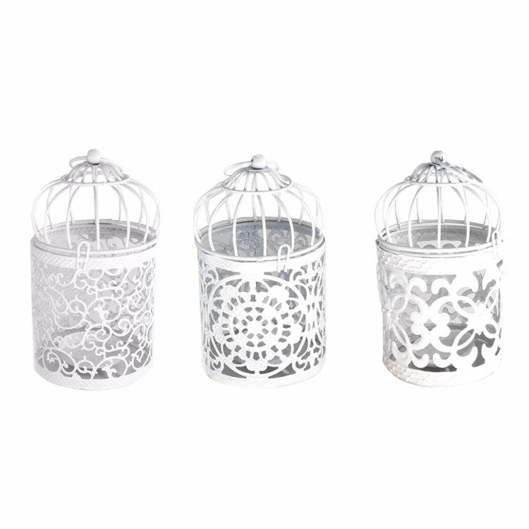 Chân nến lồng chim cổ điển sáng tạo đồ trang trí sắt rèn họa tiết hoa rỗng thủ công trang trí nhà