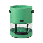 Túi trồng cây khoai tây trong suốt có nắp giữa, xoay 360 độ, lớn (35x45cm) 43 lít/10 gallon, trung bình (30x35cm) 26 lít/7 gallon