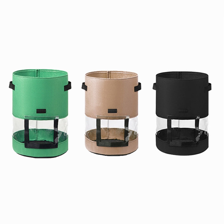 Túi trồng cây khoai tây trong suốt có nắp giữa, xoay 360 độ, lớn (35x45cm) 43 lít/10 gallon, trung bình (30x35cm) 26 lít/7 gallon