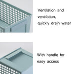 Giỏ đựng đồ ăn nhẹ & vật dụng để bàn Hình chữ nhật Giỏ nhựa đựng đồ, Nhỏ (Trắng), Nhỏ (Xanh nhạt), Lớn (Trắng), Lớn (Xanh nhạt)