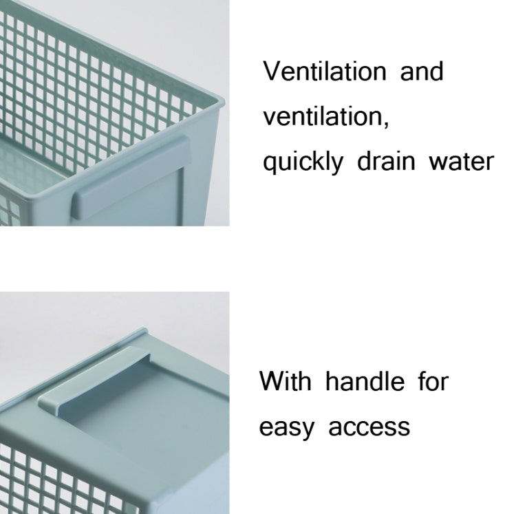 Giỏ đựng đồ ăn nhẹ & vật dụng để bàn Hình chữ nhật Giỏ nhựa đựng đồ, Nhỏ (Trắng), Nhỏ (Xanh nhạt), Lớn (Trắng), Lớn (Xanh nhạt)