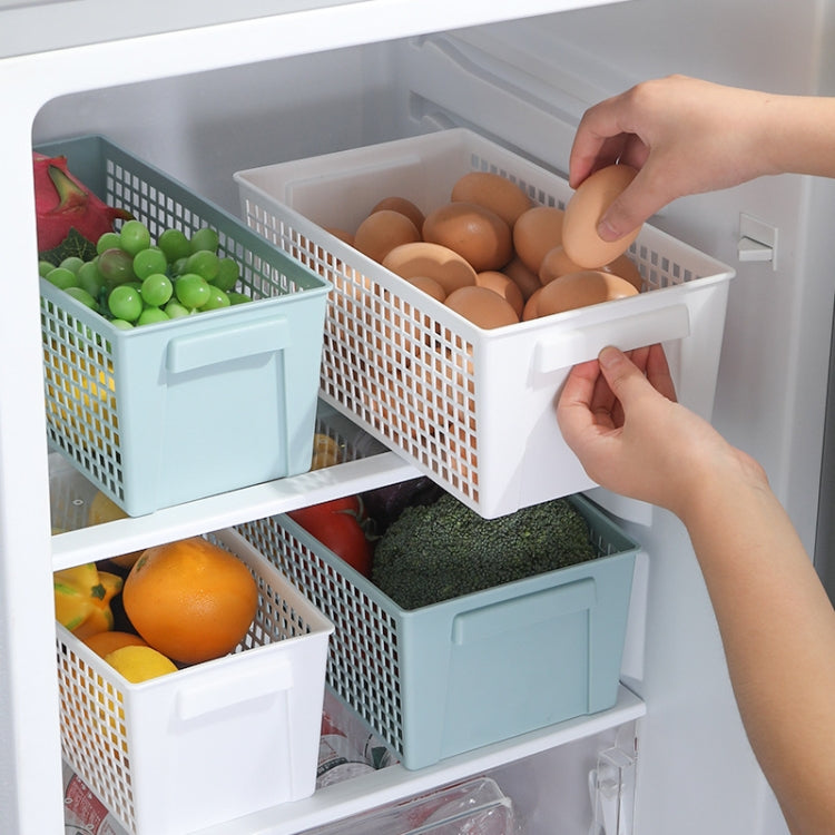 Giỏ đựng đồ ăn nhẹ & vật dụng để bàn Hình chữ nhật Giỏ nhựa đựng đồ, Nhỏ (Trắng), Nhỏ (Xanh nhạt), Lớn (Trắng), Lớn (Xanh nhạt)