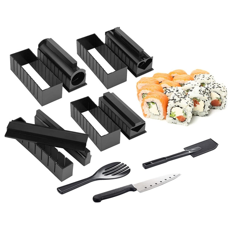 Bộ khuôn sushi 11 trong 1 kèm dao làm sushi, khuôn viên cơm DIY sáng tạo tại nhà, bộ cuộn sushi