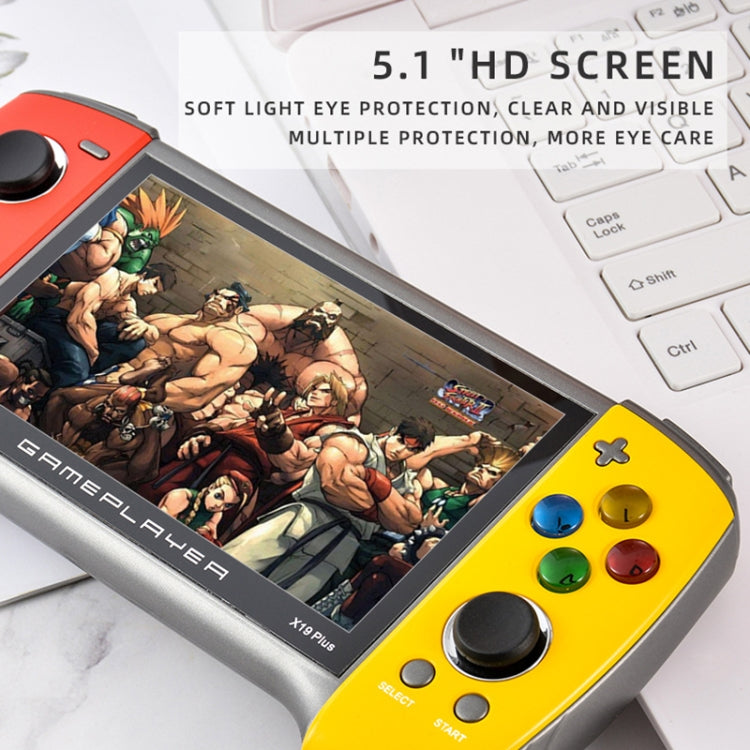 Máy Chơi Game Cầm Tay Màn Hình 5.1 Inch X19 Plus Bộ Nhớ 8G Hỗ Trợ Thẻ TF Mở Rộng & Xuất AV, X19 Plus / Đỏ+Vàng, X19 Plus / Đỏ, X19 Plus / Đỏ+Xanh Dương