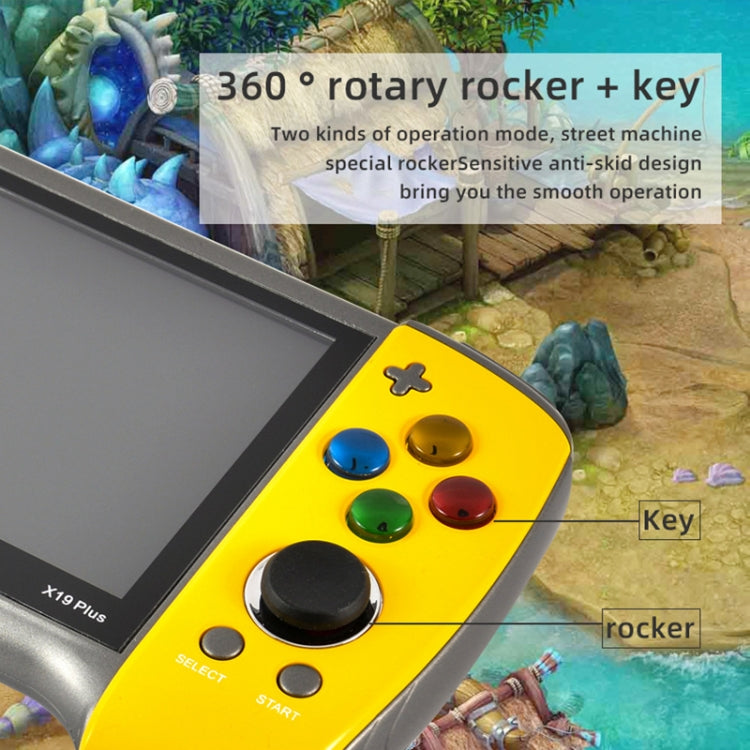 Máy Chơi Game Cầm Tay Màn Hình 5.1 Inch X19 Plus Bộ Nhớ 8G Hỗ Trợ Thẻ TF Mở Rộng & Xuất AV, X19 Plus / Đỏ+Vàng, X19 Plus / Đỏ, X19 Plus / Đỏ+Xanh Dương