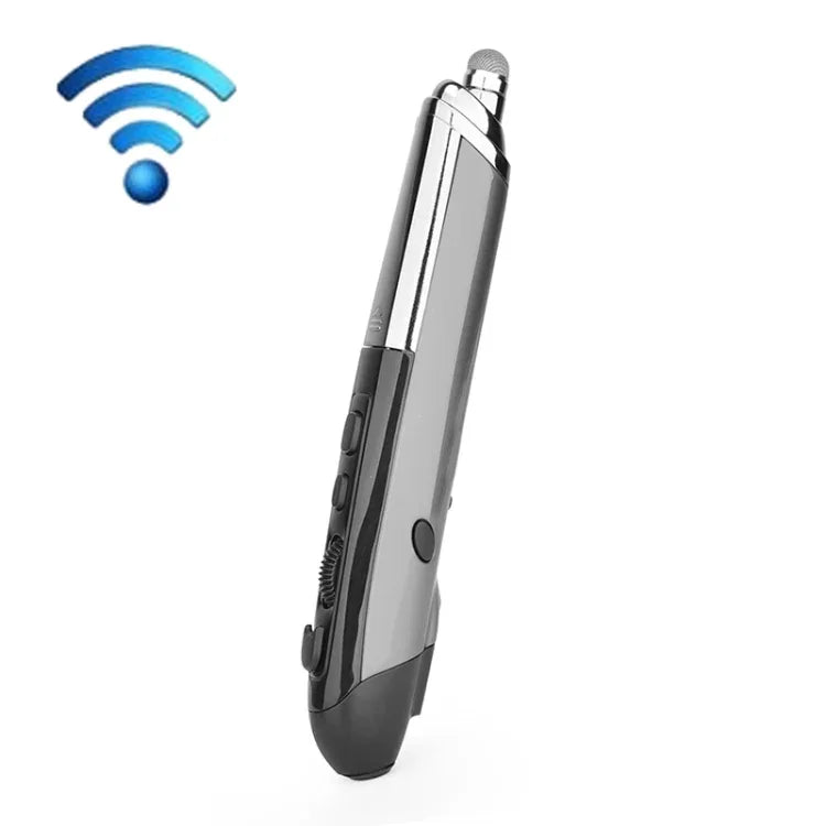 PR-08 Bút bảng điện tử không dây 2.4G 6 phím 1600DPI Bút đa chức năng chuột PPT lật trang, Trắng, Đỏ, Xanh, Đen, Xám bạc