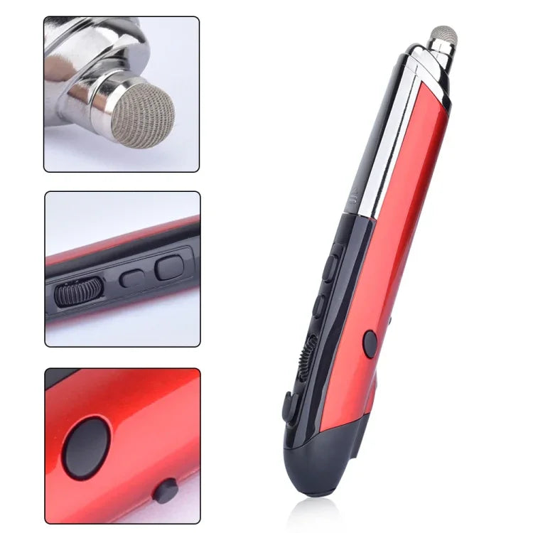 PR-08 Bút bảng điện tử không dây 2.4G 6 phím 1600DPI Bút đa chức năng chuột PPT lật trang, Trắng, Đỏ, Xanh, Đen, Xám bạc