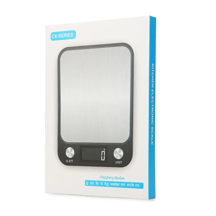 Cân thực phẩm nhà bếp nhỏ bằng thép không gỉ Cân điện tử nhà bếp di động, 5kg/1g (Đen), 10kg/1g (Đen), 5kg/1g (Trắng), 10kg/1g (Trắng)