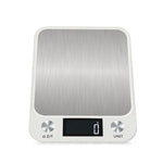 Cân thực phẩm nhà bếp nhỏ bằng thép không gỉ Cân điện tử nhà bếp di động, 5kg/1g (Đen), 10kg/1g (Đen), 5kg/1g (Trắng), 10kg/1g (Trắng)