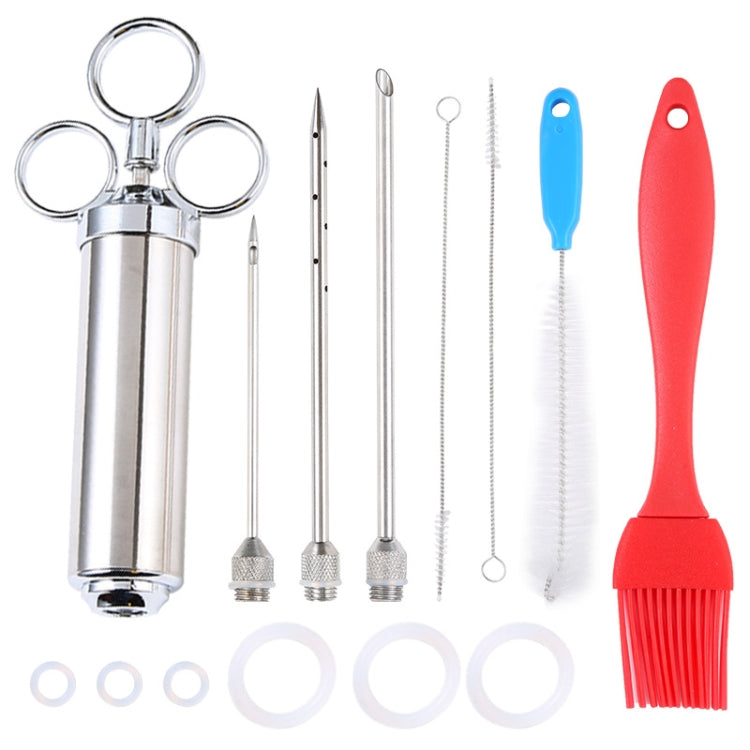 Bộ kim tiêm gia vị nướng BBQ bằng thép không gỉ 304, 14 trong 1 kèm túi đựng