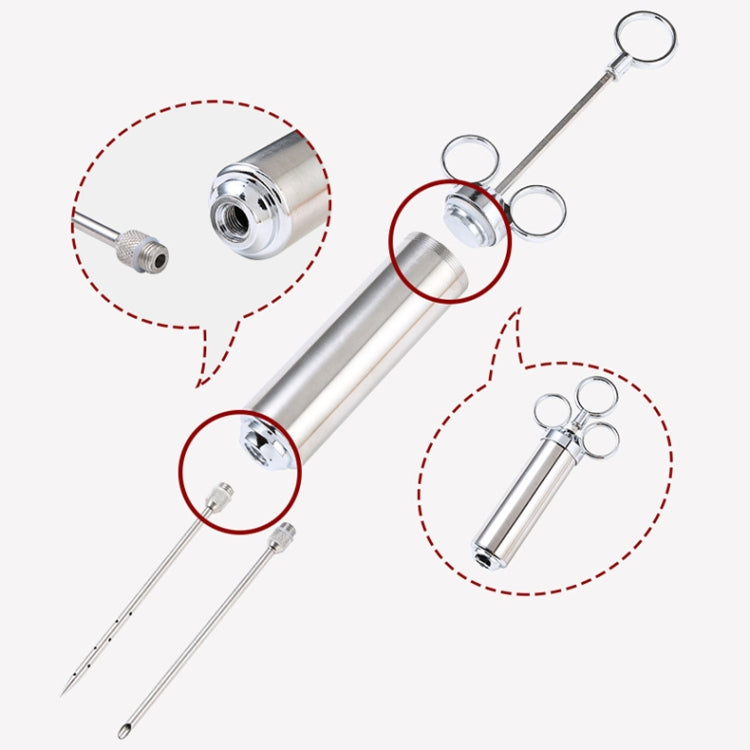 Bộ kim tiêm gia vị nướng BBQ bằng thép không gỉ 304, 14 trong 1 kèm túi đựng