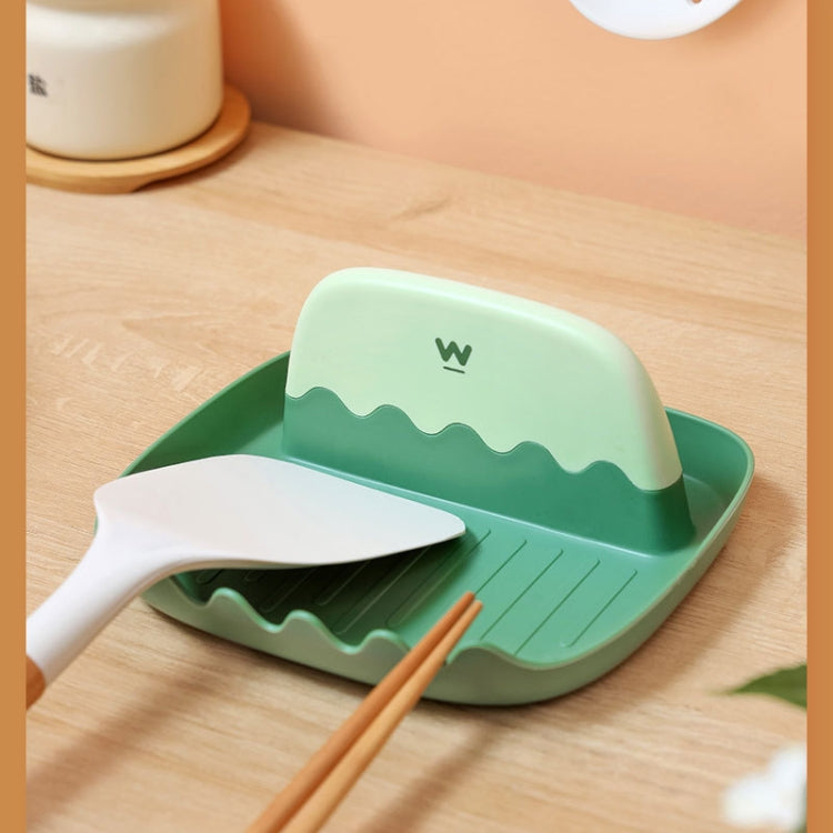 Giá đựng nắp nồi, giá lưu trữ hoàn thiện trên bàn bếp, giá đựng thìa, muỗng canh, đũa, bộ 4 chiếc màu xanh lá
