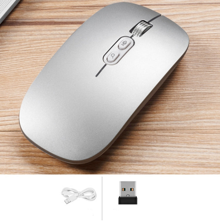 Chuột không dây M103 1600DPI 5 phím 2.4G sạc pin, chuột văn phòng thông minh AI hỗ trợ 28 ngôn ngữ, màu trắng, đen, bạc, vàng hồng, xám