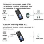 Bộ thu phát âm thanh Bluetooth 5.0 USB 2 trong 1 BT201 có màn hình LCD, bộ thu phát âm thanh Bluetooth có màn hình LCD