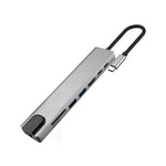 Trạm kết nối HUB WC7367 8 trong 1 87W Type-C sang PD+USB3.0/USB2.0+SD+TF+HDMI+RJ45+Type-C, WC7367