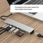 Trạm kết nối HUB WC7367 8 trong 1 87W Type-C sang PD+USB3.0/USB2.0+SD+TF+HDMI+RJ45+Type-C, WC7367