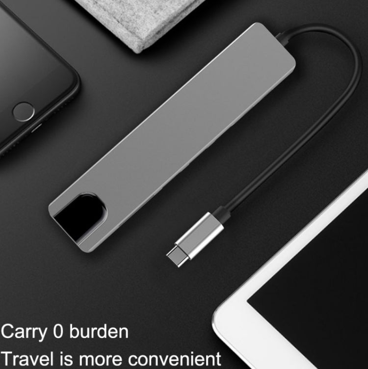 Trạm kết nối HUB WC7367 8 trong 1 87W Type-C sang PD+USB3.0/USB2.0+SD+TF+HDMI+RJ45+Type-C, WC7367