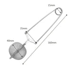 2 cái lọc trà lưới hình cầu bằng thép không gỉ, lọc cà phê thảo mộc gia vị